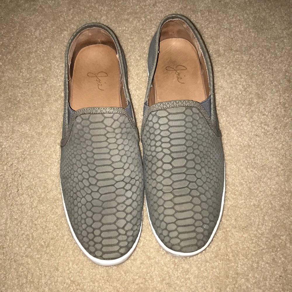 Joie Kidmore Grey Snakeskin Sneakers